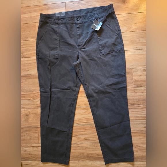 NWT Eddie Bauer Women's Centerline Curvy Utility Cargo Pants in Carbon, Sz 18 - Picture 1 of 8